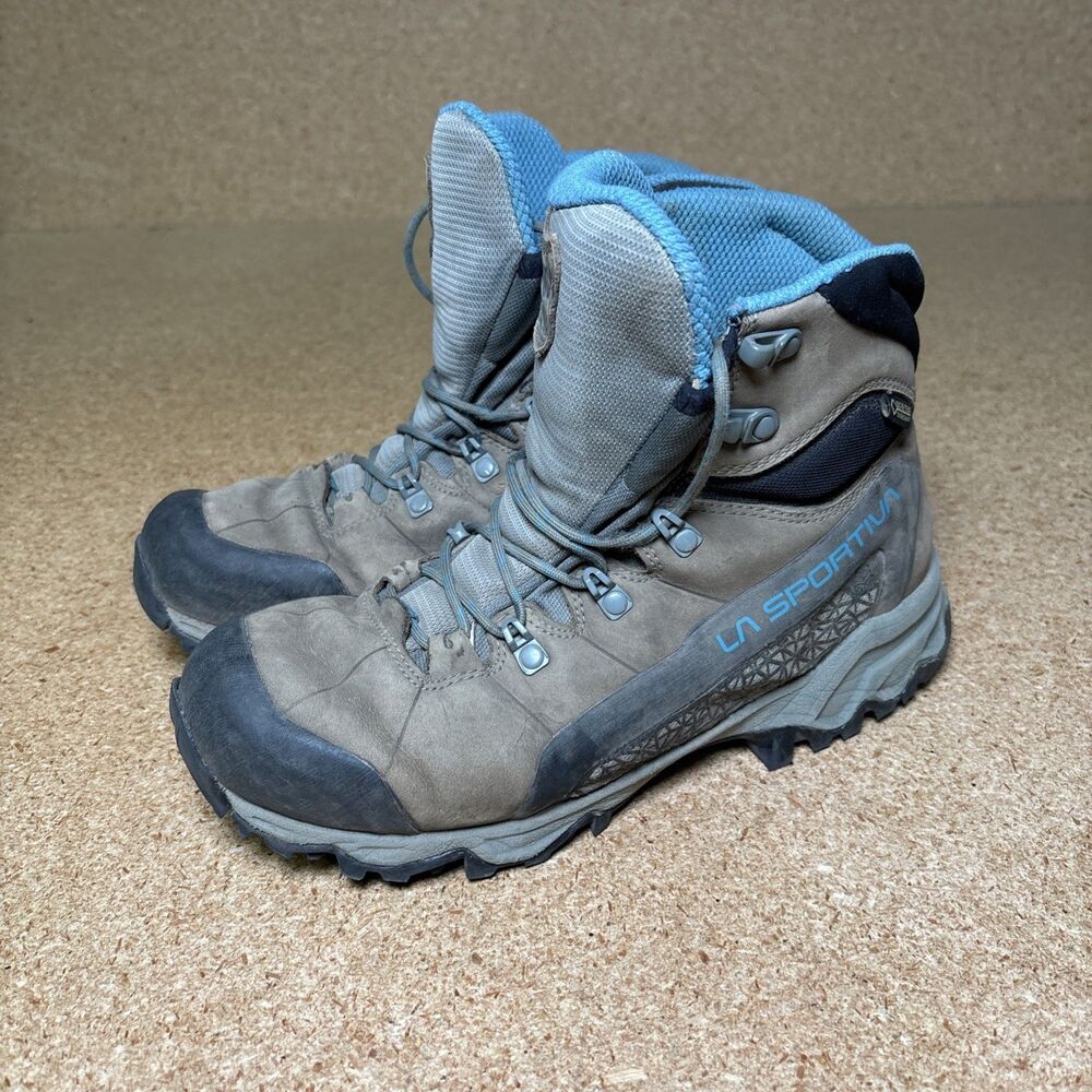 La Sportiva Nucleo High II GTX Goretex Hiking Boots Oak/Topaz Womens US Size 8.5